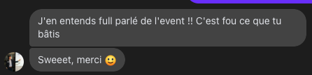 Message original